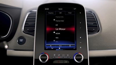 Voice control is shown from Renault R-LINK 2 system