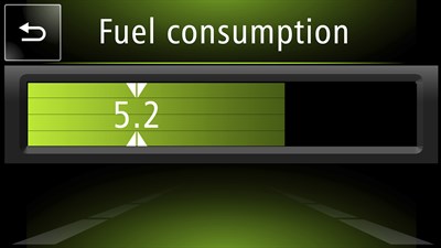 Renault R&Go system indicating the fuel consumption